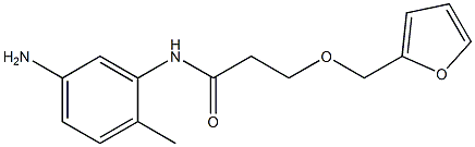 N-(5-amino-2-methylphenyl)-3-(2-furylmethoxy)propanamide 化学構造式