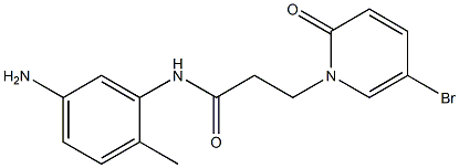 N-(5-amino-2-methylphenyl)-3-(5-bromo-2-oxo-1,2-dihydropyridin-1-yl)propanamide Structure