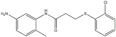 N-(5-amino-2-methylphenyl)-3-[(2-chlorophenyl)sulfanyl]propanamide Structure