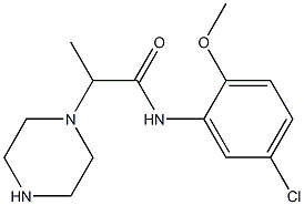 N-(5-chloro-2-methoxyphenyl)-2-(piperazin-1-yl)propanamide Structure