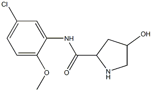 N-(5-chloro-2-methoxyphenyl)-4-hydroxypyrrolidine-2-carboxamide 结构式