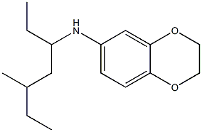 N-(5-methylheptan-3-yl)-2,3-dihydro-1,4-benzodioxin-6-amine,,结构式