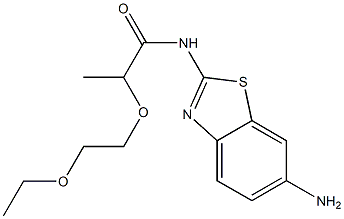 N-(6-amino-1,3-benzothiazol-2-yl)-2-(2-ethoxyethoxy)propanamide Structure