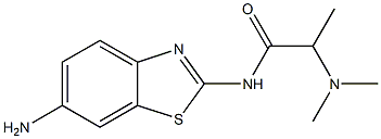 N-(6-amino-1,3-benzothiazol-2-yl)-2-(dimethylamino)propanamide 结构式