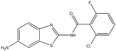 N-(6-amino-1,3-benzothiazol-2-yl)-2-chloro-6-fluorobenzamide,,结构式