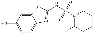 N-(6-amino-1,3-benzothiazol-2-yl)-2-methylpiperidine-1-sulfonamide,,结构式