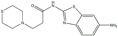 N-(6-amino-1,3-benzothiazol-2-yl)-3-(thiomorpholin-4-yl)propanamide Structure