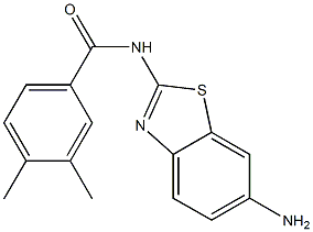 N-(6-amino-1,3-benzothiazol-2-yl)-3,4-dimethylbenzamide 化学構造式