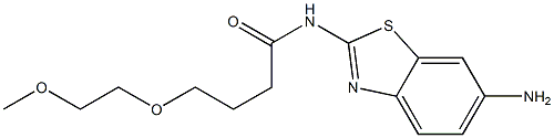 N-(6-amino-1,3-benzothiazol-2-yl)-4-(2-methoxyethoxy)butanamide Structure