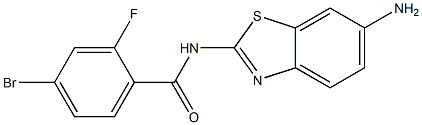 N-(6-amino-1,3-benzothiazol-2-yl)-4-bromo-2-fluorobenzamide Structure