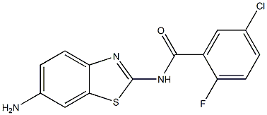 N-(6-amino-1,3-benzothiazol-2-yl)-5-chloro-2-fluorobenzamide Struktur