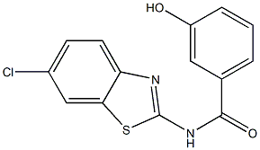 N-(6-chloro-1,3-benzothiazol-2-yl)-3-hydroxybenzamide Structure