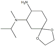 N-(8-amino-1,4-dioxaspiro[4.5]dec-7-yl)-N-isopropyl-N-methylamine Struktur