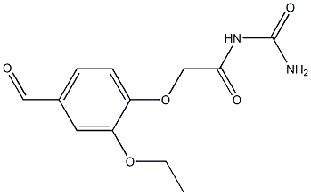 N-(aminocarbonyl)-2-(2-ethoxy-4-formylphenoxy)acetamide Structure