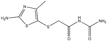 N-(aminocarbonyl)-2-[(2-amino-4-methyl-1,3-thiazol-5-yl)thio]acetamide,,结构式