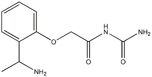 N-(aminocarbonyl)-2-[2-(1-aminoethyl)phenoxy]acetamide 化学構造式