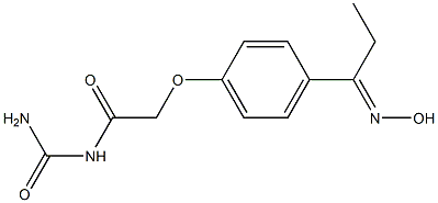 N-(aminocarbonyl)-2-{4-[(1E)-N-hydroxypropanimidoyl]phenoxy}acetamide 结构式