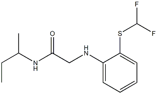 N-(butan-2-yl)-2-({2-[(difluoromethyl)sulfanyl]phenyl}amino)acetamide Struktur