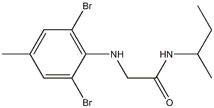 N-(butan-2-yl)-2-[(2,6-dibromo-4-methylphenyl)amino]acetamide Structure