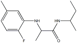 N-(butan-2-yl)-2-[(2-fluoro-5-methylphenyl)amino]propanamide Struktur