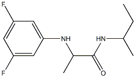 N-(butan-2-yl)-2-[(3,5-difluorophenyl)amino]propanamide 化学構造式