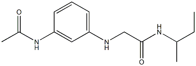 N-(butan-2-yl)-2-[(3-acetamidophenyl)amino]acetamide Structure