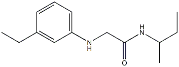 N-(butan-2-yl)-2-[(3-ethylphenyl)amino]acetamide 化学構造式
