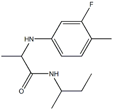 N-(butan-2-yl)-2-[(3-fluoro-4-methylphenyl)amino]propanamide|