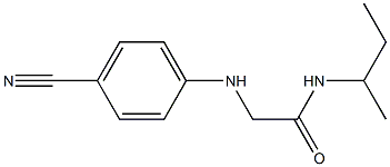 N-(butan-2-yl)-2-[(4-cyanophenyl)amino]acetamide 化学構造式