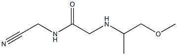 N-(cyanomethyl)-2-[(1-methoxypropan-2-yl)amino]acetamide,,结构式