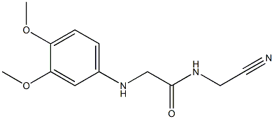 N-(cyanomethyl)-2-[(3,4-dimethoxyphenyl)amino]acetamide Struktur