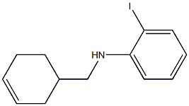 N-(cyclohex-3-en-1-ylmethyl)-2-iodoaniline Struktur