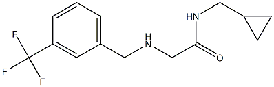 N-(cyclopropylmethyl)-2-({[3-(trifluoromethyl)phenyl]methyl}amino)acetamide Struktur