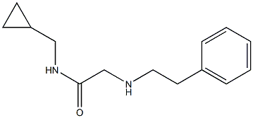 N-(cyclopropylmethyl)-2-[(2-phenylethyl)amino]acetamide 结构式