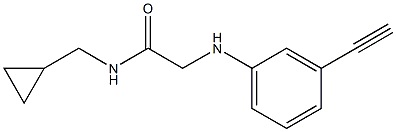 N-(cyclopropylmethyl)-2-[(3-ethynylphenyl)amino]acetamide Structure