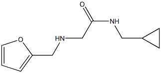 N-(cyclopropylmethyl)-2-[(furan-2-ylmethyl)amino]acetamide 结构式