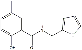 N-(furan-2-ylmethyl)-2-hydroxy-5-methylbenzamide,,结构式