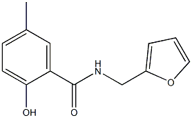 N-(furan-2-ylmethyl)-2-hydroxy-5-methylbenzamide 结构式