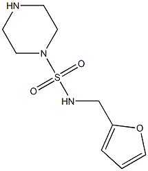 N-(furan-2-ylmethyl)piperazine-1-sulfonamide,,结构式