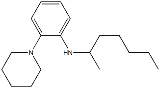 N-(heptan-2-yl)-2-(piperidin-1-yl)aniline 化学構造式