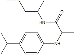 N-(pentan-2-yl)-2-{[4-(propan-2-yl)phenyl]amino}propanamide Struktur