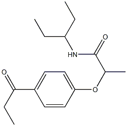 N-(pentan-3-yl)-2-(4-propanoylphenoxy)propanamide