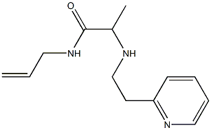 N-(prop-2-en-1-yl)-2-{[2-(pyridin-2-yl)ethyl]amino}propanamide,,结构式