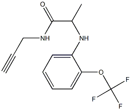 N-(prop-2-yn-1-yl)-2-{[2-(trifluoromethoxy)phenyl]amino}propanamide Structure