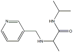 N-(propan-2-yl)-2-[(pyridin-3-ylmethyl)amino]propanamide 化学構造式