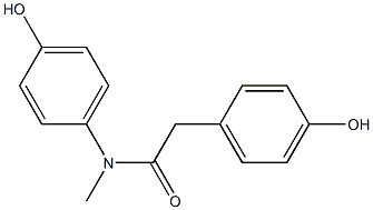 N,2-bis(4-hydroxyphenyl)-N-methylacetamide Structure