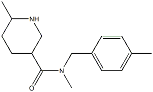 N,6-dimethyl-N-[(4-methylphenyl)methyl]piperidine-3-carboxamide Struktur