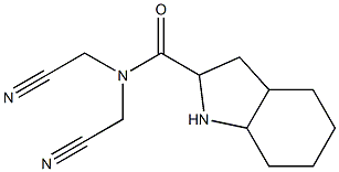 N,N-bis(cyanomethyl)octahydro-1H-indole-2-carboxamide,,结构式