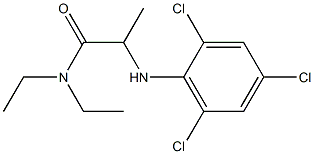 N,N-diethyl-2-[(2,4,6-trichlorophenyl)amino]propanamide Struktur