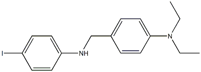 N,N-diethyl-4-{[(4-iodophenyl)amino]methyl}aniline 化学構造式